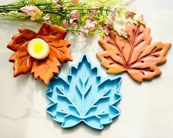 Autumn Leaf Clay Cutter | Large Leaf Shape for Pottery,  Air Dry, Polymer Clay | Fall Trinket Dish, Coaster, Spoon Rest, Trivet & Wall Decor