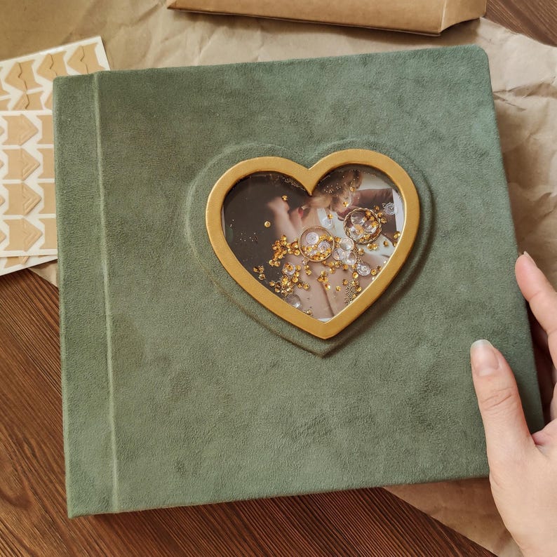 Custom Wedding Photo albom, guest book , with photo window / velvet photo album for all instant photos: Instax , 2x6 4x6, 5x7