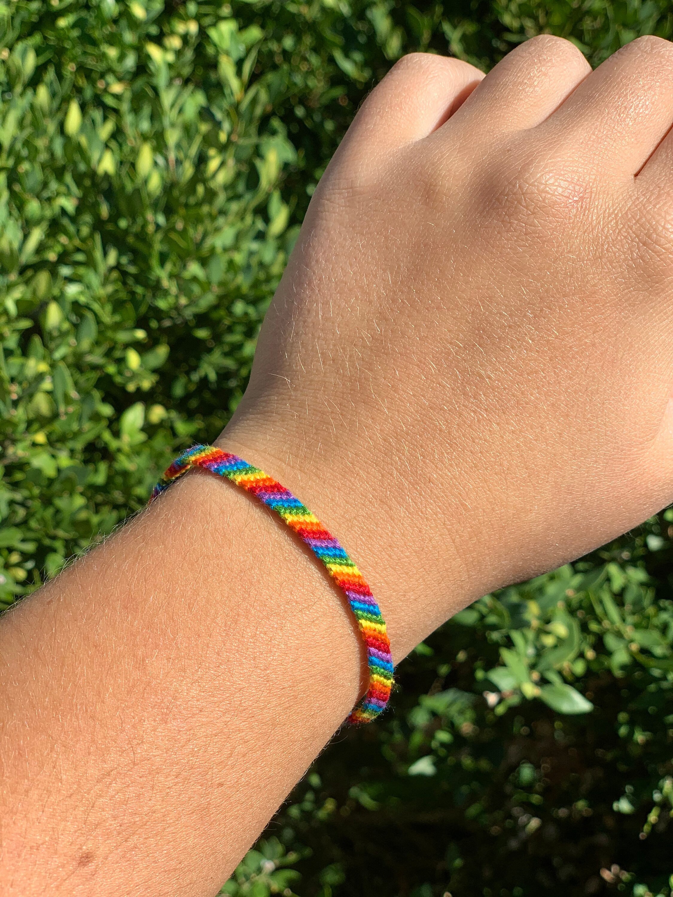Gay Pride Flag Friendship Bracelet 