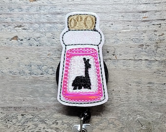 Llama Extract Poison Bottle | character badges | movie badges | medical badges | nurse badges | name badge holders | badge reels | toppers