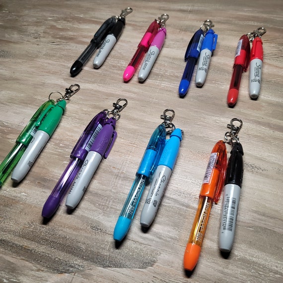 Sharpie Mini marker and Pentel RSVP mini pen combo | nurse accessories |  badge accessories | badge reels | pens | markers | highlighters