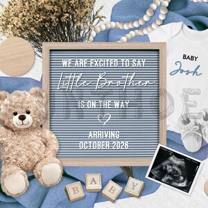 Neutral Pregnancy Announcement Digital, Boho Baby Announcement, Social Media Facebook Instagram, Editable in Canva