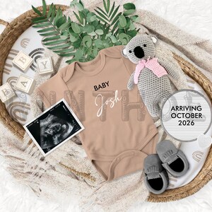 Neutral Pregnancy Announcement Digital, Boho Baby Announcement, Social Media Facebook Instagram, Editable Template