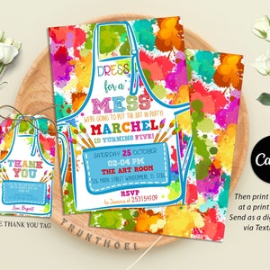 Painting Party Invitation, Art Party Invitation, Art Birthday Party Invitation, Art Themed Party, Paint Party Invites, Painting Party