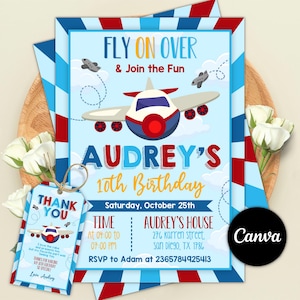 Airplane Birthday Invitation Template, Airplane Invitation, Pilot Birthday Invitation, Airplane thank you tag,
Invitation Template,Airplane Birthday,Airplane Invitation,Airplane Invite,Boy 1st Birthday,1st Birthday Invite,Airplane Party,First Birthday,Gifts for Boys,Birthday Gifts,Gifts for Friends,Airplane Decoration,Time Flies Invite