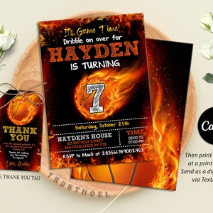 Editable Basketball Invitation, Basketball Birthday Invitation, Basketball Sports Birthday Party Invitation, All Star Sports Invitation