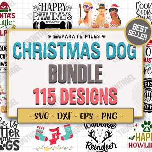Hond kerst SVG, kerst SVG, hond SVG, hond citaat Svg, kerst gesneden bestand, clipart, Cricut