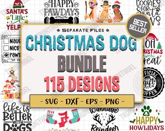 Hond kerst SVG, kerst SVG, hond SVG, hond citaat Svg, kerst gesneden bestand, clipart, Cricut