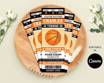 Basketball Invitations, Basketball Ticket Invitation, Basketball Birthday Invitations, Basketball Party Invitation