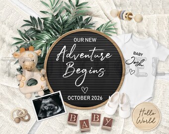 Pregnancy Announcement Neutral, Baby Announcement Digital For Social Media, Facebook, Instagram, Social Media Reveal, Our New Adventure