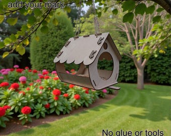 Slot-Together Wooden Bird Feeder Kit | No Tools Required | Eco-Friendly Garden Craft