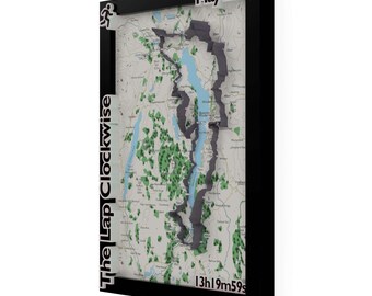 3D Route Map - 10k, Half & full Marathon, Ultra Distance Memorabilia, Any Route or Race.