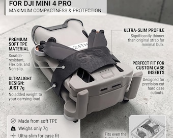 DJI Mini 4 Pro Propeller Strap | Low-Profile Prop Guard & Holder | Lightweight Minimalist Drone Accessory | Soft TPE