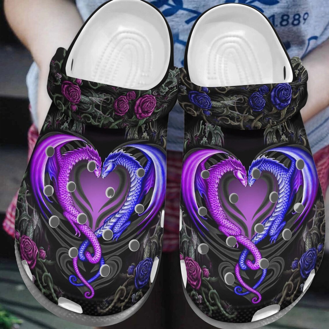 Couple Dragon Crocsy Clog Lover Sneaker jibbitz for crocs Etsy