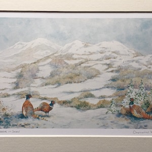 Malverns en la nieve. Impresión de edición especial firmada