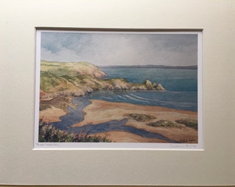 Blue Stream . Three Cliffs Bay. The Gower Signed Special Edition Print