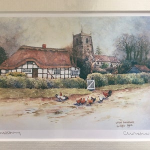 Upton Snodsbury. Worcestershire.Signed special edition print