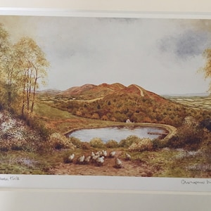 Malvern Hills . Worcester Beacon.Signed special edition print