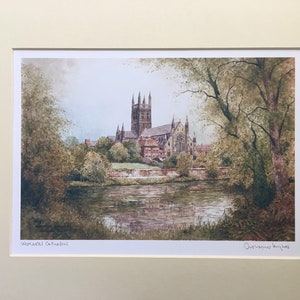 Worcester Cathedral. Signed special edition print.
