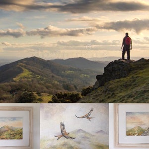 All the Malvern Hills. Signed artists print presented in a 20 in x 16 in mount. image 6