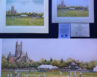 Cricket Ground. New Road .Australians v Worcestershire. Signed Limited Edition