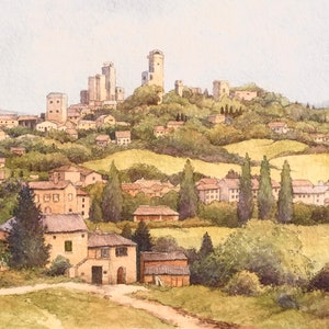San Gimignano. Tuscany. Italy. Signed and mounted special edition print image 1