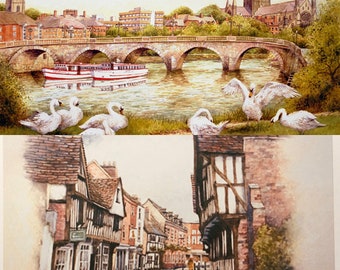 Two Worcester special edition signed prints. Both presented in bevel cut mounts.
