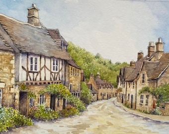 Castle Combe. The Cotswolds. The Prettiest Village in England.Signed special edition print.