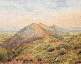 Malvern Sunrise. From the Worcestershire Beacon. Signed special edition print