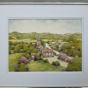 Castlemorton and the Malvern Hills. Signed print image 2