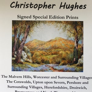 All the Malvern Hills. Signed artists print presented in a 20 in x 16 in mount. image 7