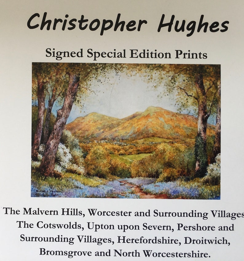 All the Malvern Hills. Signed artists print presented in a 20 in x 16 in mount. image 7