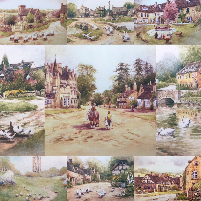 Bibury. The Cotswolds. Signed special edition print. New large size 20 in x 16 in. Mounted image 3