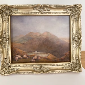 The Malvern Hills. Framed special edition canvas print by former Royal Worcester artist, Christopher Hughes.