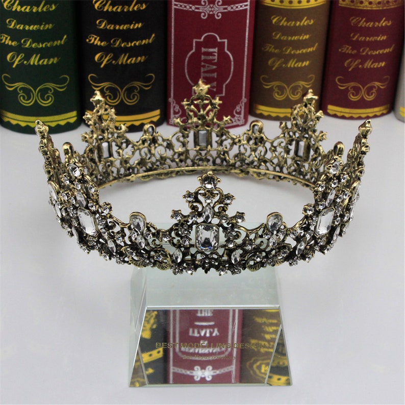 Circle Gold Crown Colorful Dimond,Crown Bridal,Prom Crown,Crown Queen,Baroque Crown,Masquerade,Crown Gifts for Women.
