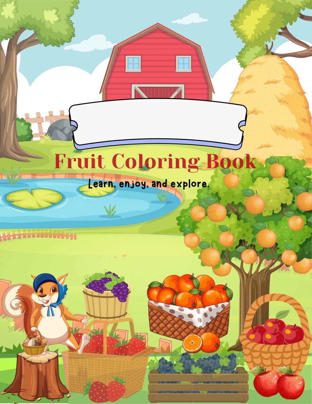 Fruit Tracing and Fun Coloring Book for Kids Digital Printable Fruits ...