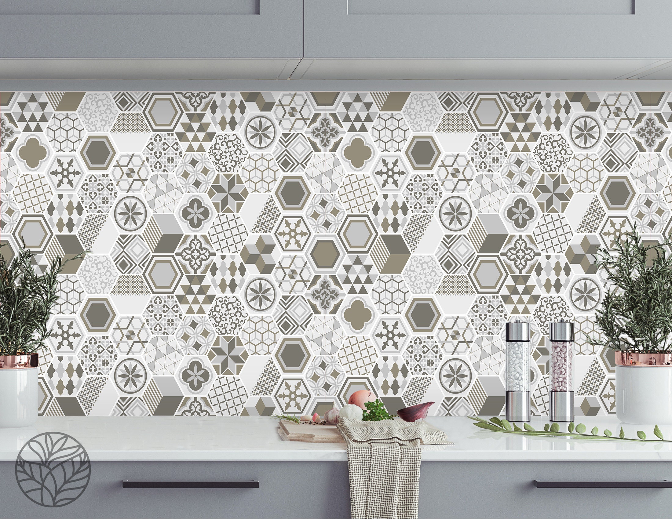 Acquista Adesivo da parete per piastrelle con motivo geometrico colorato,  paraspruzzi da cucina, bagno, decorazioni per la casa, adesivi murali  artistici autoadesivi