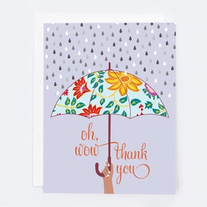 Thank You Oh Wow (Einzelkarte) |  Innen blanko mit Umschlag | Dankeskarte | Liebe und Freundschaft | Notecard