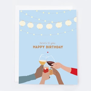 Alles Gute zum Geburtstag Cheers (einzelkarte) |  Leer innen mit Umschlag | Geburtstag-Grußkarte |  Alles Gute zum Geburtstag von Der Gruppe