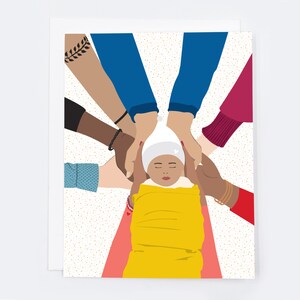 New Baby in Community (carta singola) / Vuoto all'interno con busta / New Baby Card / Notecard