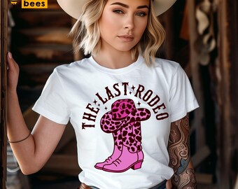 Das letzte Rodeo für Cricut, Sublimation, Cowgirl Pink Boots, Western Braut, Landmädchen Rodeo