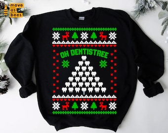 Oh Dentistree Svg, Png, Dentistry Ugly Sweater Svg, Dentist Christmas Shirt Svg,  Dental Assistant, Hygienist Gift, Winter Holiday Season