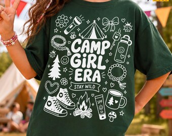 Camp Girl Era PNG, SVG, Kids Summer Camping Shirt (Digital Download)
