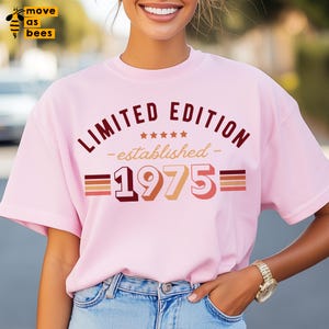 50th Birthday Svg, Png, Limited Edition, Established 1975 Svg, 50th Birthday Shirt Svg, Retro Design for Cricut, Silhouette, Sublimation