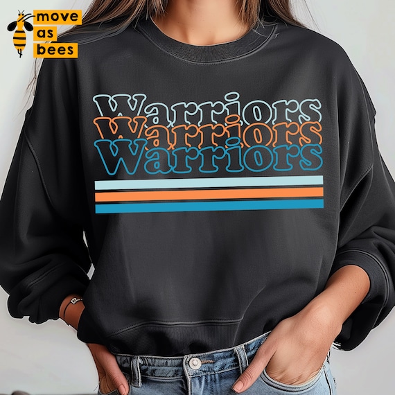 Warriors Svg, Png, Retro Stacked Senior Shirt Svg, Warriors Mascot, School Team Design, Warriors Shirt Svg, Cricut, Sublimation