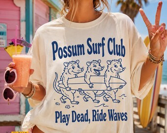 Possum Surf Club PNG, SVG, Funny Surfer Shirt (Digital Download)