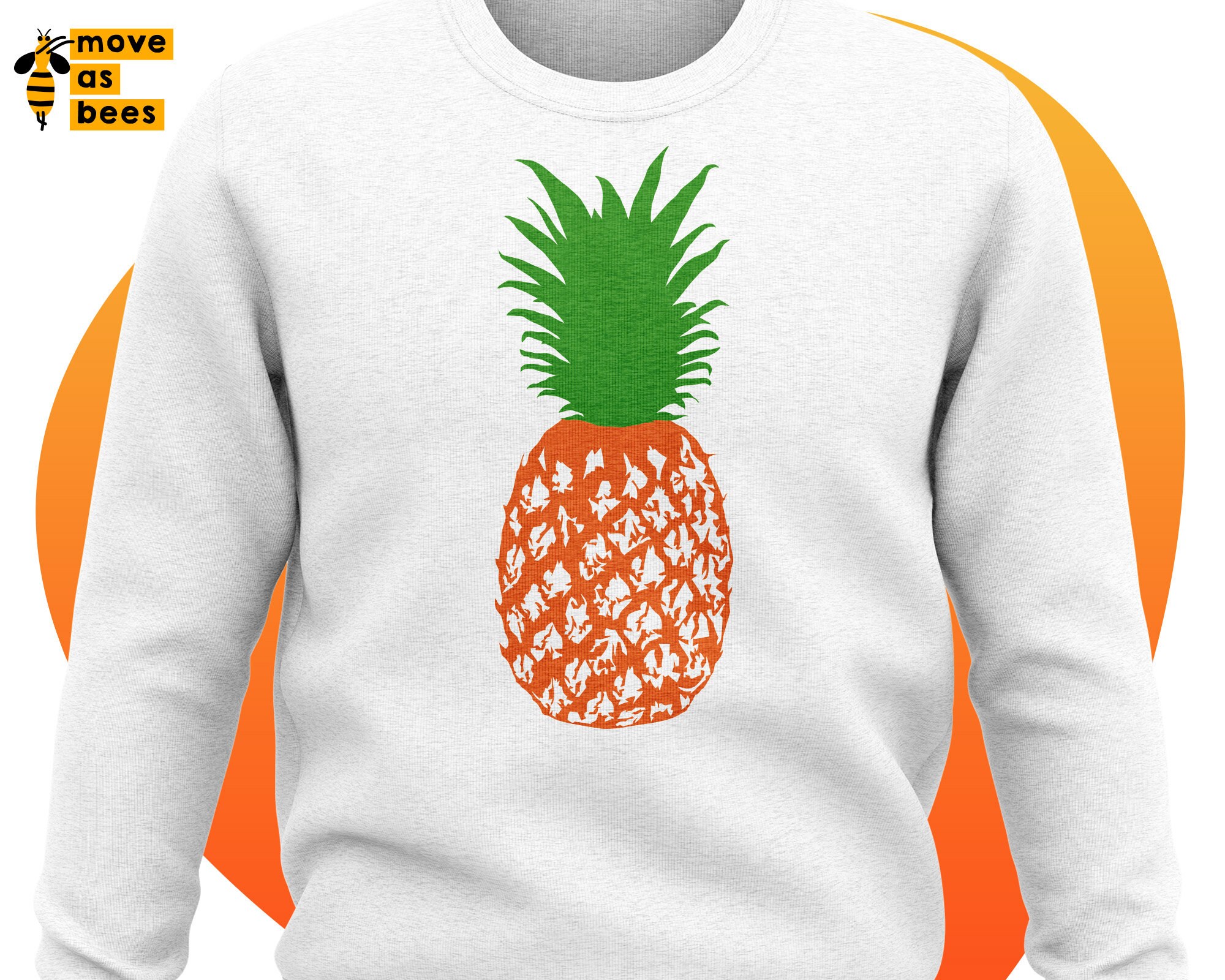 Pineapple Svg Distressed Pineapple Svg Cuttable Tropical - Etsy