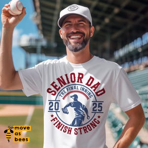 Baseball senior papa Svg, Png, senior baseball papa 2025 Svg bleu et rouge, saison de baseball, senior nuit papa chemise Svg, Cricut, sublimation