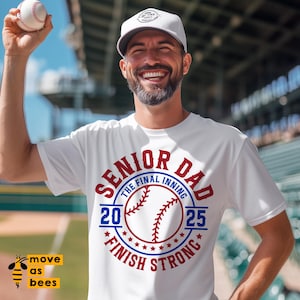 Papá de béisbol senior 2025 Svg, Png, Papá de béisbol Svg, La entrada final, Terminar fuerte, Camiseta de papá senior Svg, para Cricut, Sublimación