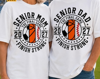 Multisport Senior Mom & Dad SVG, PNG, Soccer, Basketball, Baseball, Class Of 2027 (Digital Download)